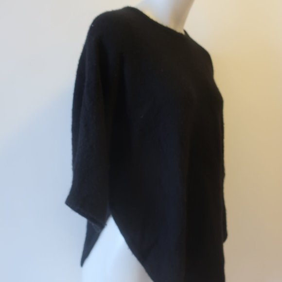 *Womens Cashmere Cashmere Black Round Hem Short Sleeve Sweater S - Picture 7 of 16